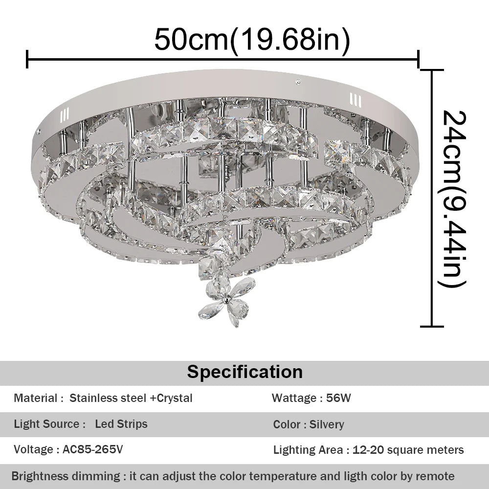 Lustre LED Cristal — Verre