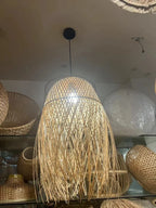 Lustre Bambou Créatif Chinois avec LED | Suspension Design Style A & D | Luminaire Naturel
