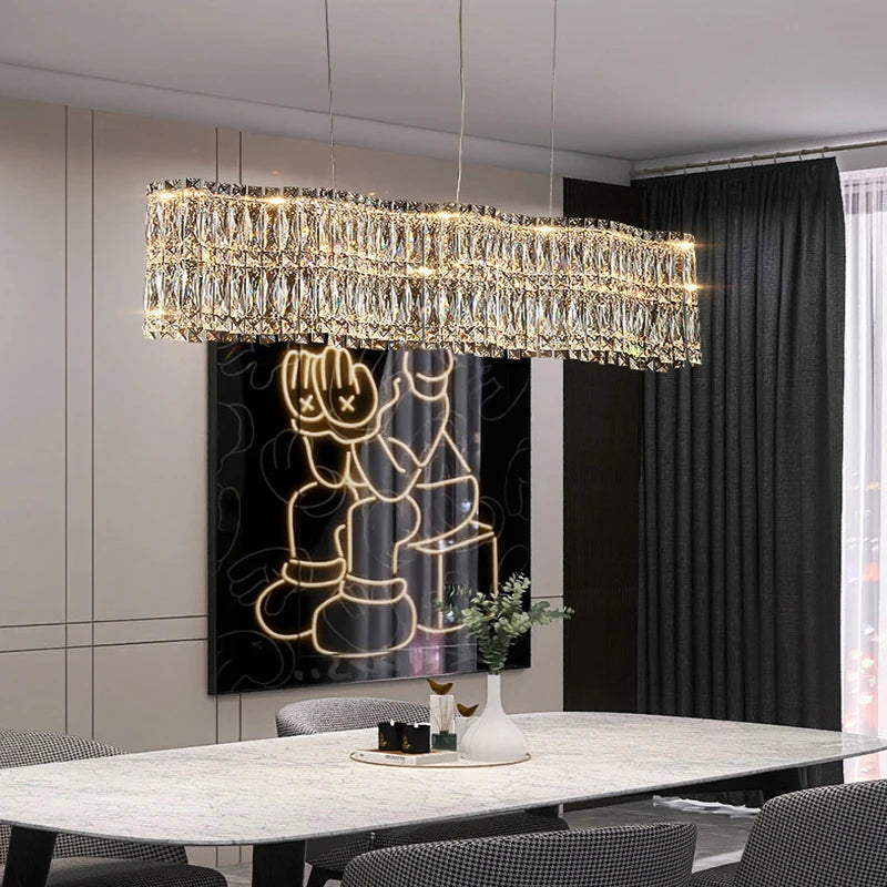 Lustre Salon Noir — Cristal
