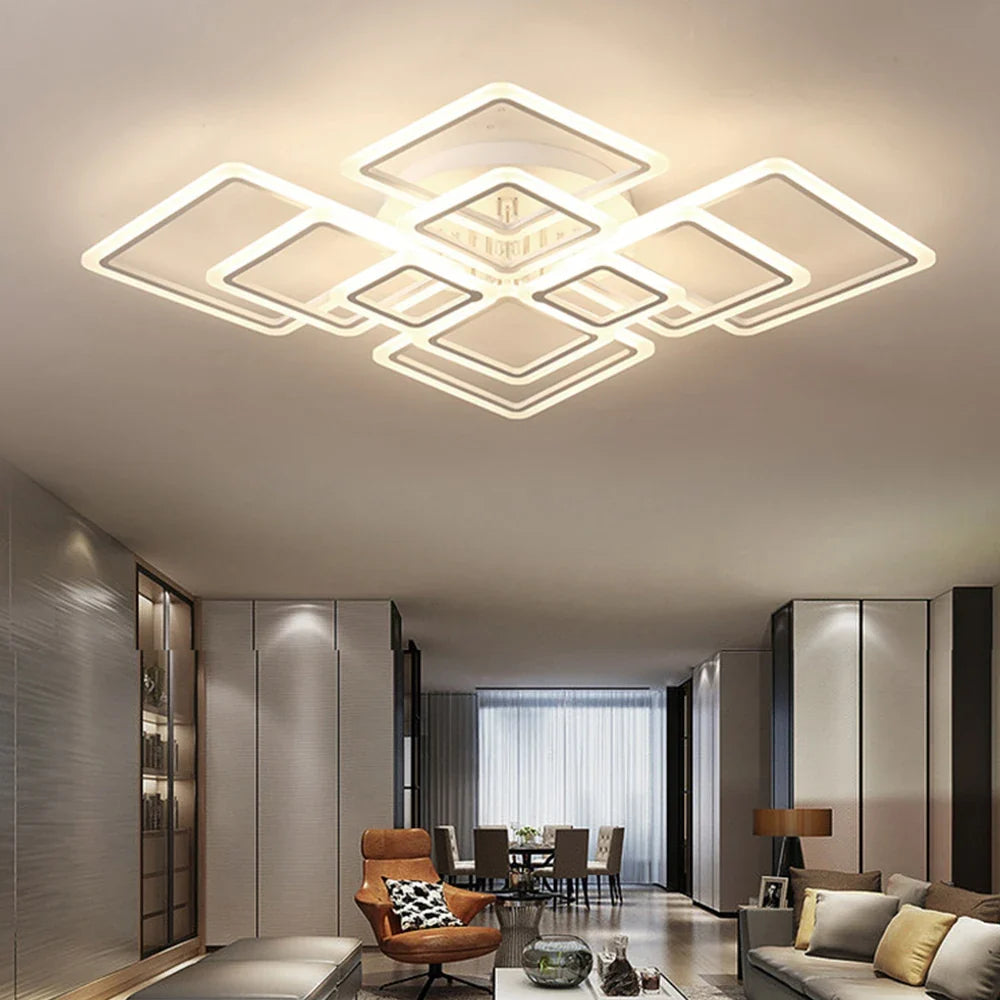 Lustre Chambre Adulte Doré — 8 ampoules