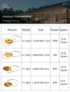Lustre Blanc Moderne — doré 3 ampoules 36W