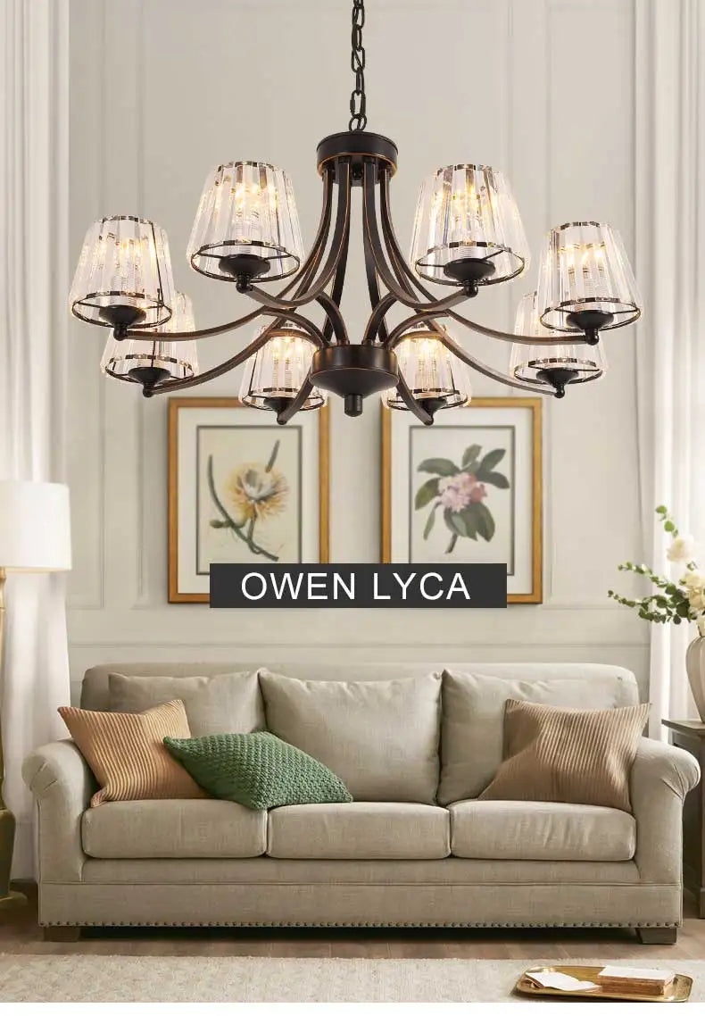 Lustre Salon Moderne — Plafonnier LED Cristal