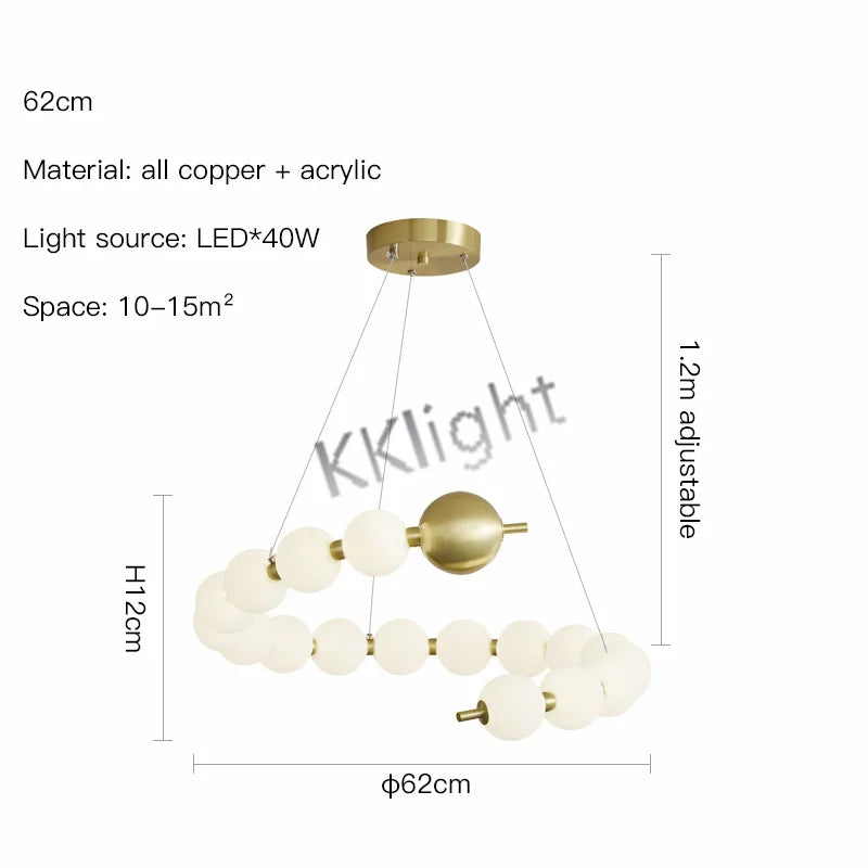 Lustre Art Déco — Cuivre