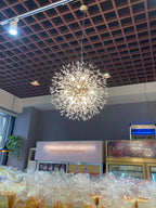 Lustre Pissenlit LED Design Étoilé — Fireball Créatif — Salon et Chambre