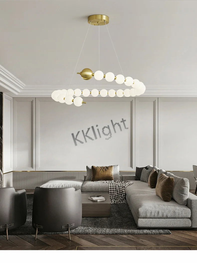 Lustre Art Déco — Cuivre