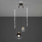 Suspension Cristal Minimaliste Nordique — Long Line Luxe — Chambre et Salon