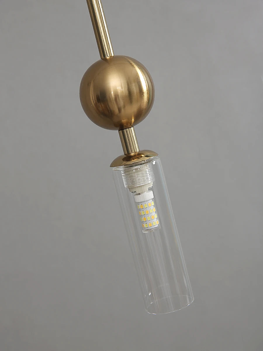 Lustre Luxe Nordique Art — Fer Or et Noir LED — Restaurant et Chambre
