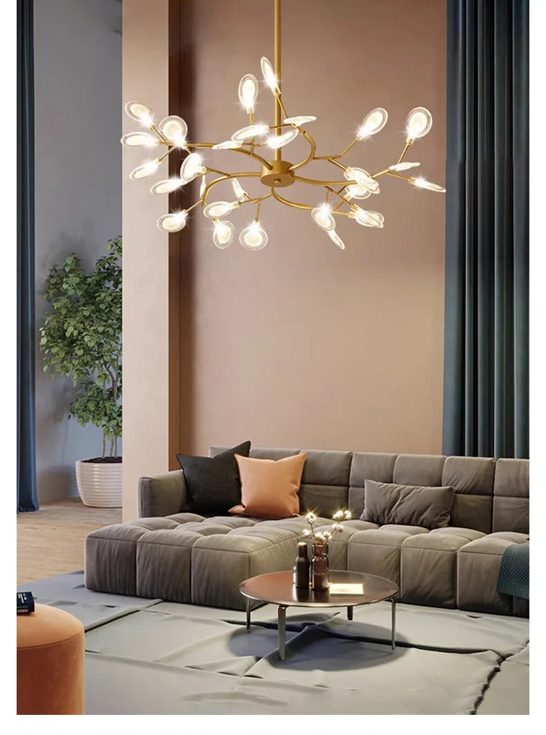 Lustre Fer Forgé — Lustre Branches LED