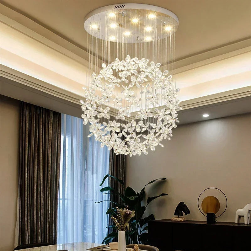 Lustre Cristal Moderne — Escalier