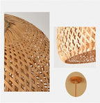 Suspension Bambou Artisanale LED - Lustre Design Naturel 2025
