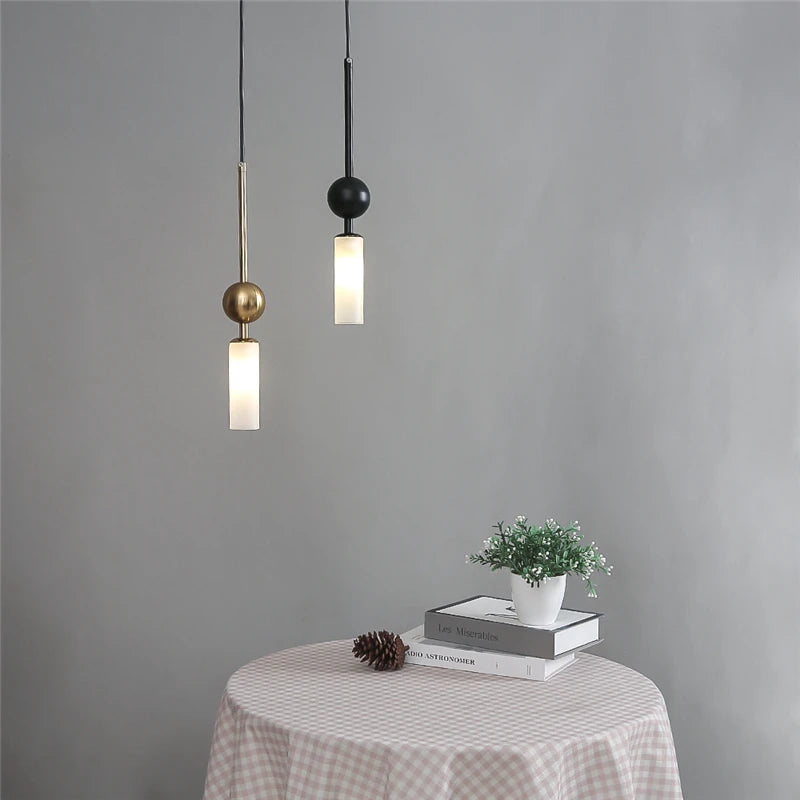 Lustre Luxe Nordique Art — Fer Or et Noir LED — Restaurant et Chambre