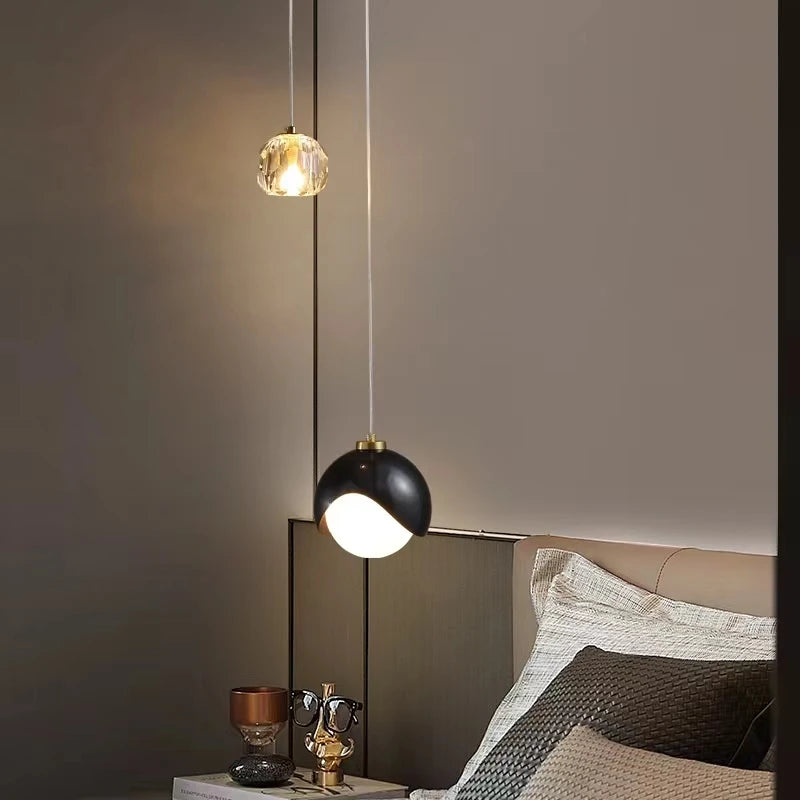 Suspension Cristal Minimaliste Nordique — Long Line Luxe — Chambre et Salon