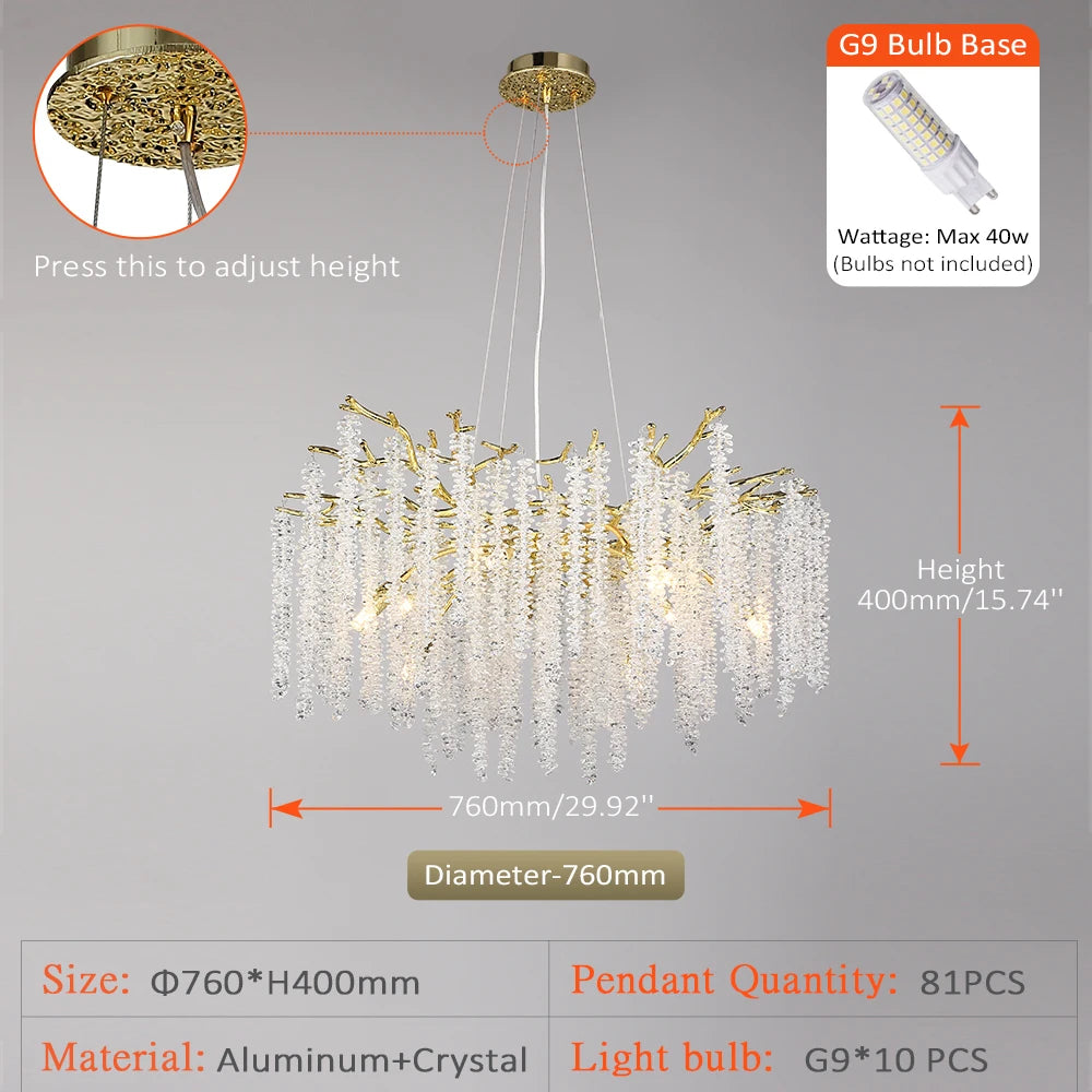 Lustre Luxe Cristal — LED