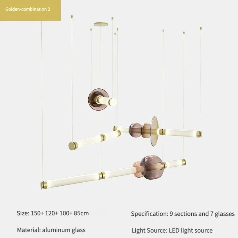 Lustre pour Salon Moderne — Verre