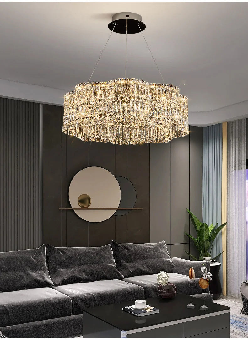 Lustre Salon Noir — Cristal