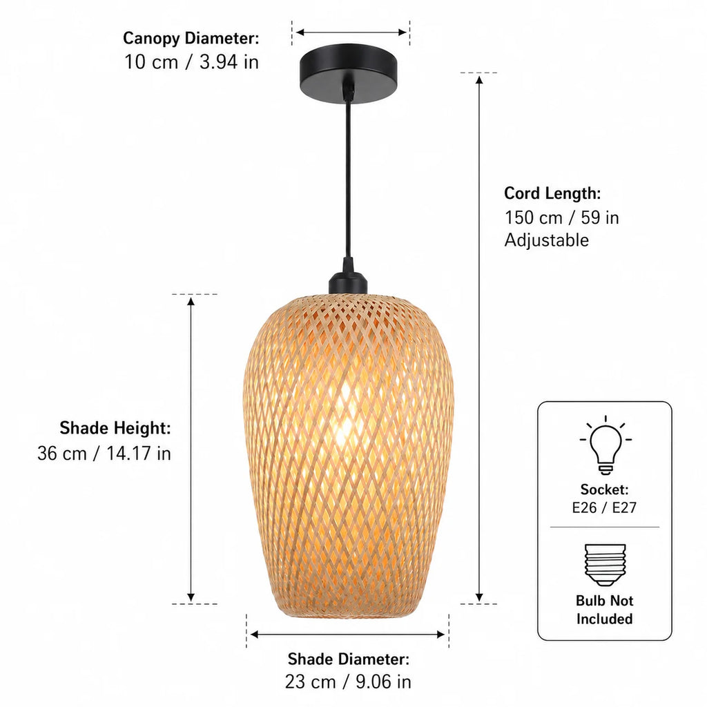 Suspension Bambou Pack 1/2/3 | Lustre Naturel Lot | Luminaire Artisanal JOYINLED