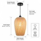 Suspension Bambou Pack 1/2/3 | Lustre Naturel Lot | Luminaire Artisanal JOYINLED