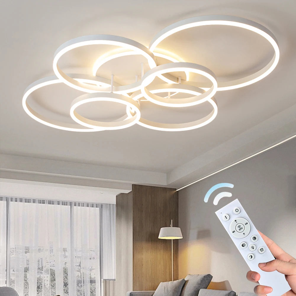 Lustre pour Salon Moderne — Blanc