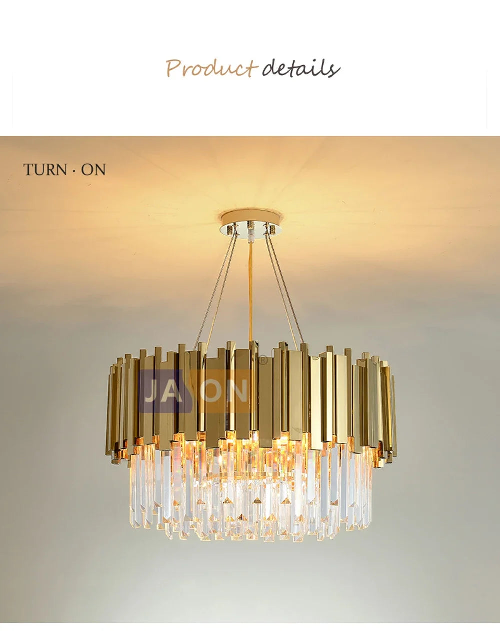 Lustre Cristal Design — Moderne — Oval 150cm