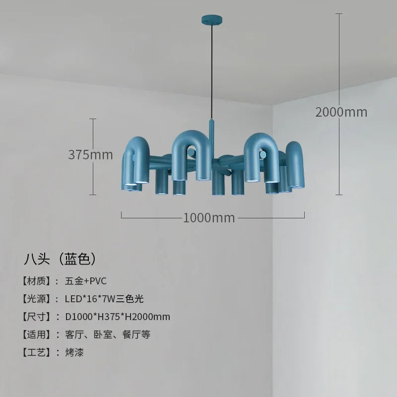 Lustre Salon Noir — Plafonnier Nordique Design