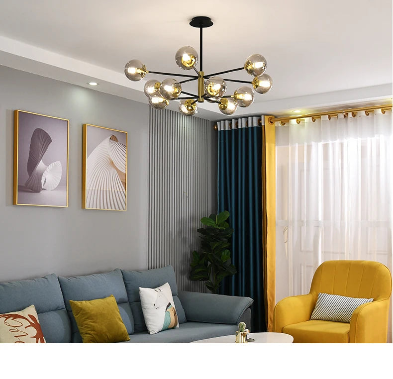 Lustre Boule En Verre — Plafonnier Boule Moderne