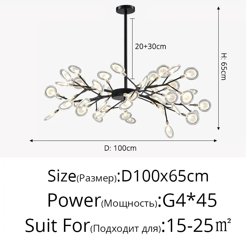 Lustre Chambre Bébé — Noir B 30 ampoules