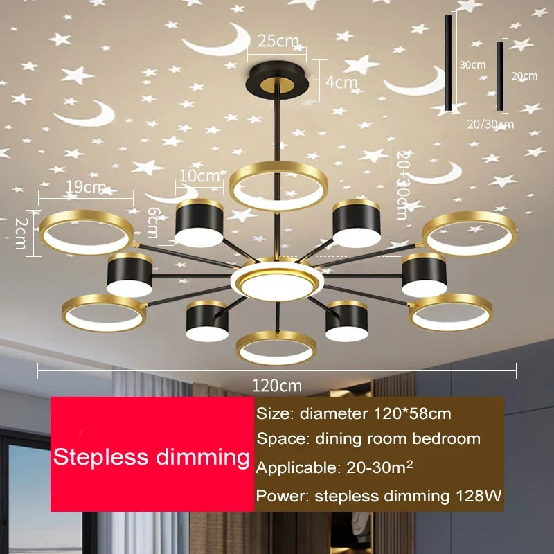 Lustre Moderne LED — Blanc