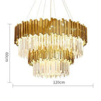 Lustre Cristal Design — Moderne — Oval 150cm