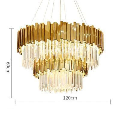 Lustre Cristal Design — Moderne — Oval 150cm