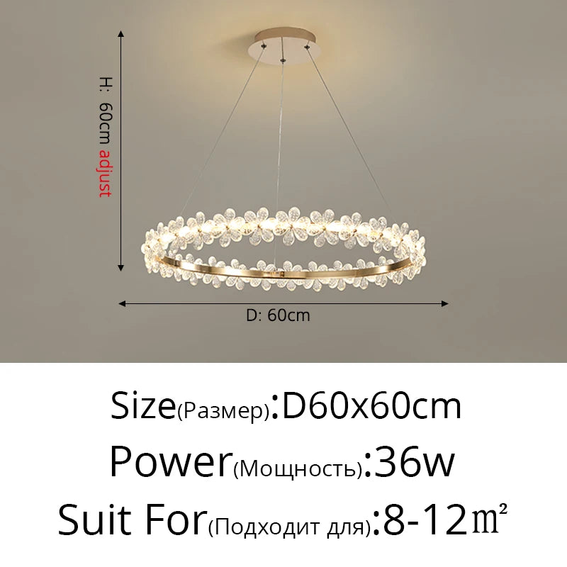 Lustre Cristal — Plafonnier LED Cristal