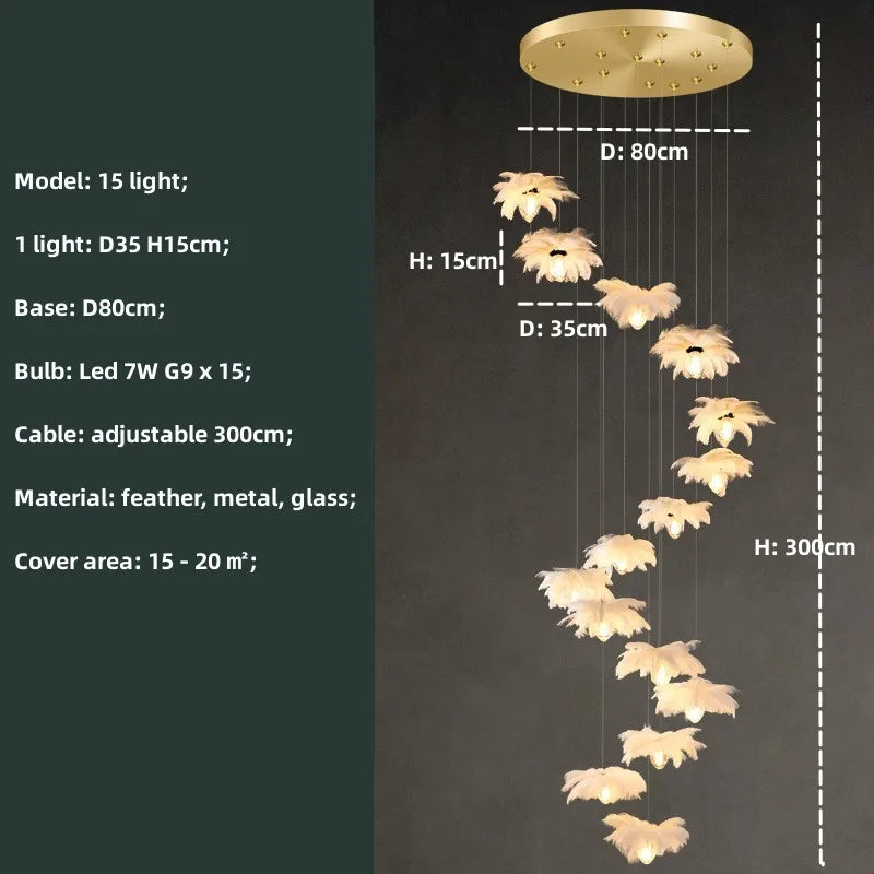 Lustre Contemporain — Moderne — 10 ampoules