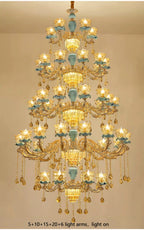 Lustre Salon Industriel — Cristal