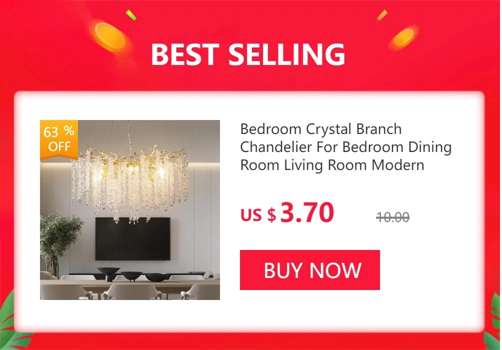 Lustre Cristal Salon — Chambre