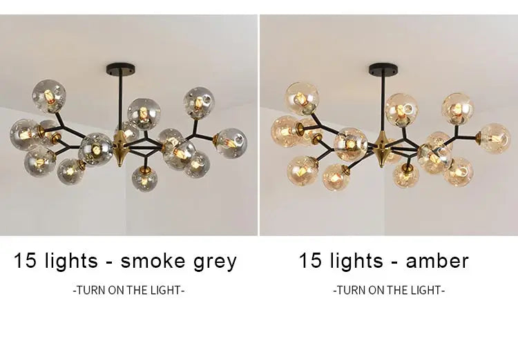 Lustre Globe Verre — Plafonnier Boule Moderne