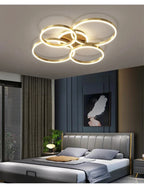 Lustre Design Moderne — 6 ampoules Noir