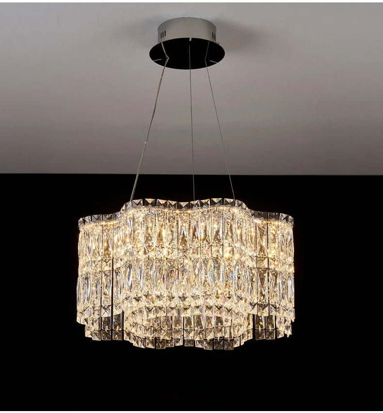 Lustre Salon Noir — Cristal