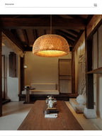 Suspension Bambou Artisanale LED - Lustre Design Naturel 2025