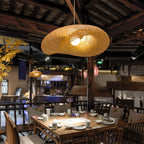 Suspension Rotin Tressé Fait Main 40/60/80/100cm - Lustre Bambou LED
