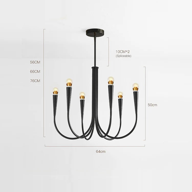 Lustre Vintage Industriel — Lustre Branches LED