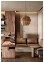 Suspension Rotin Wabi Sabi Minimaliste - Lustre Moderne 40/50/60cm