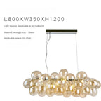 Lustre Design Salle à Manger — Nordique — 8 ampoules L80 x W 35cm 1