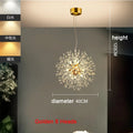 Lustre Pissenlit LED Design Étoilé — Fireball Créatif — Salon et Chambre