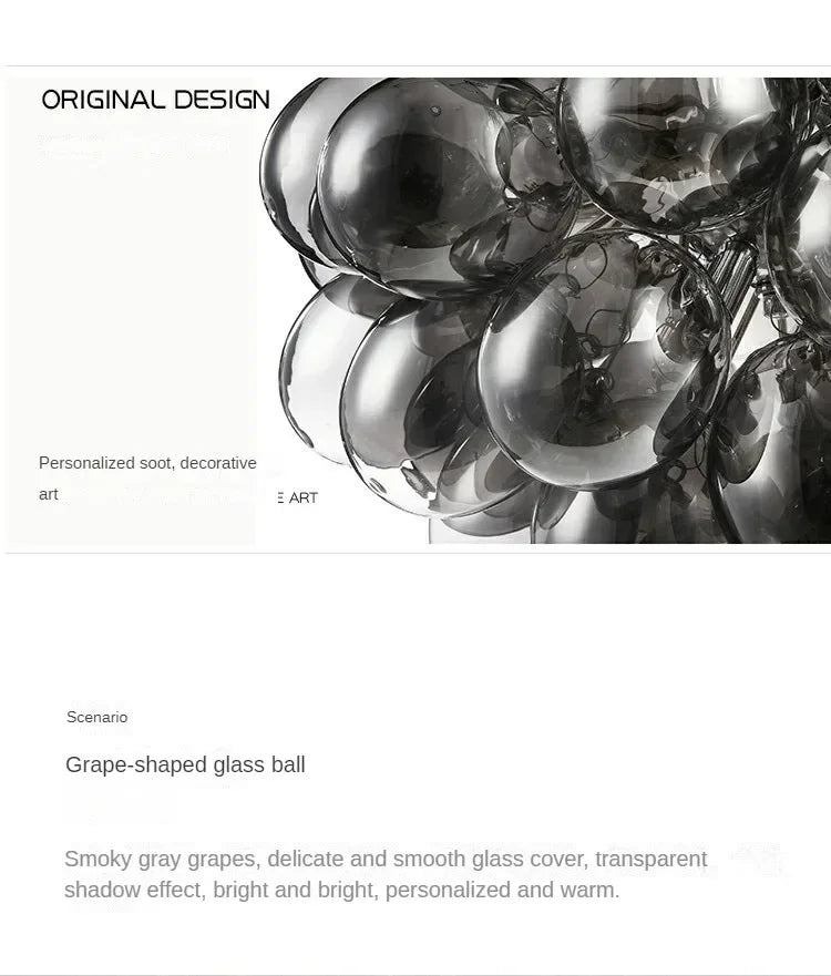 Lustre Design Salle à Manger — Nordique — 8 ampoules Rond