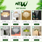 Lustre À Pampilles — Plafonnier LED Cristal