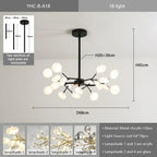 Lustre Araignée Design — Noir A 63 ampoules