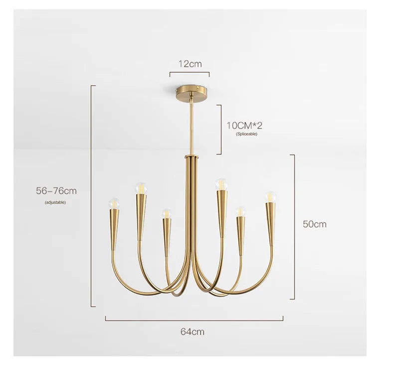 Lustre Vintage Industriel — Lustre Branches LED