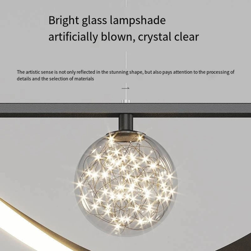 Suspension Luminaire Verre — Plafonnier Boule Moderne