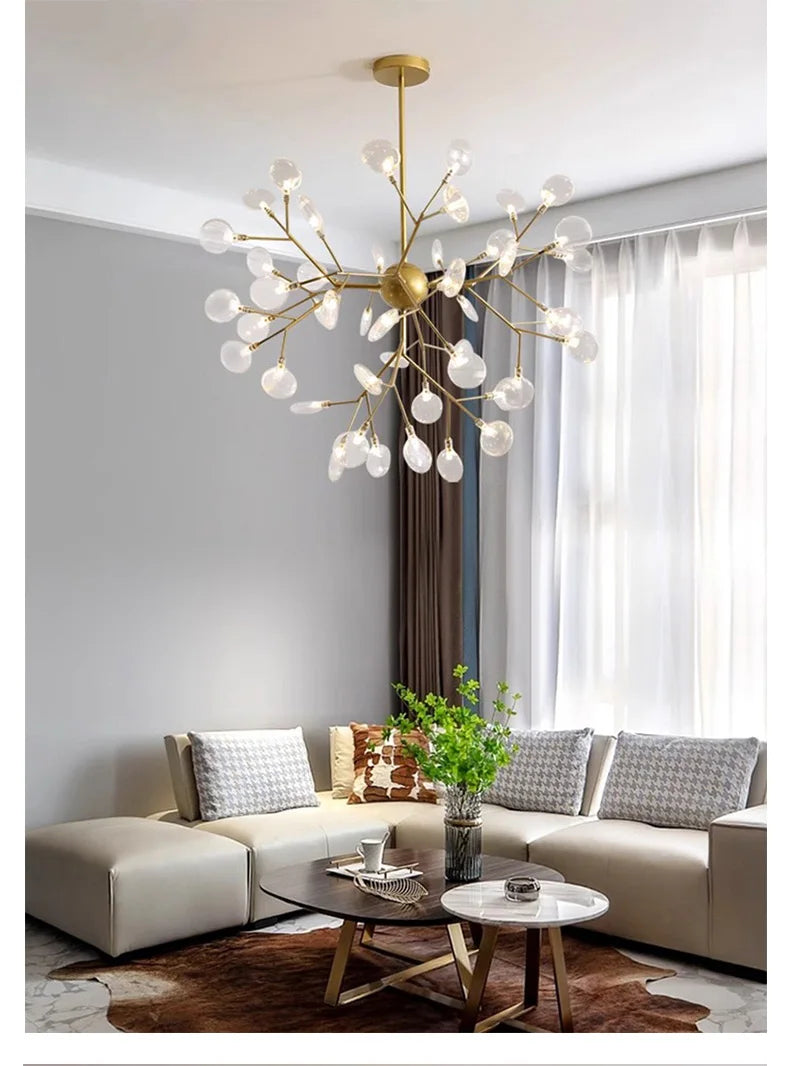 Lustre Fer Forgé — Lustre Branches LED