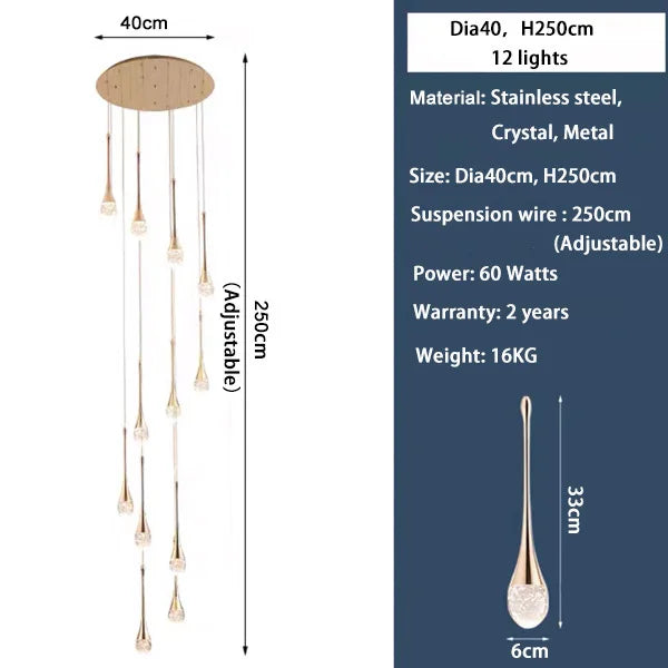 Lustre Salon Moderne — Cristal