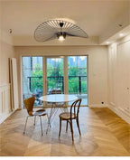 Lustre Paille — Suspension Chapeau Paille